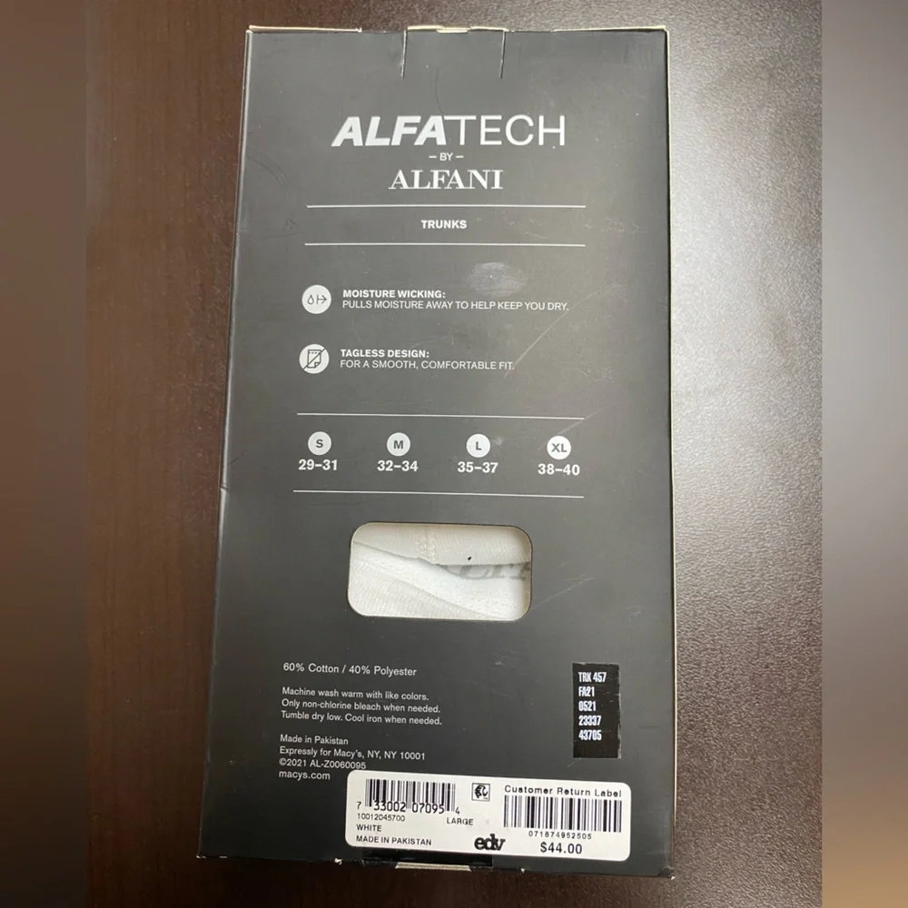 New Men Alfa Tech White briefs size L - Picture 2 of 2